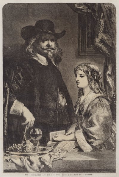 The Burgomaster and his Daughter by John Gilbert